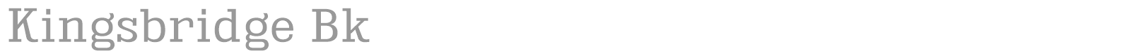 Kingsbridge font preview